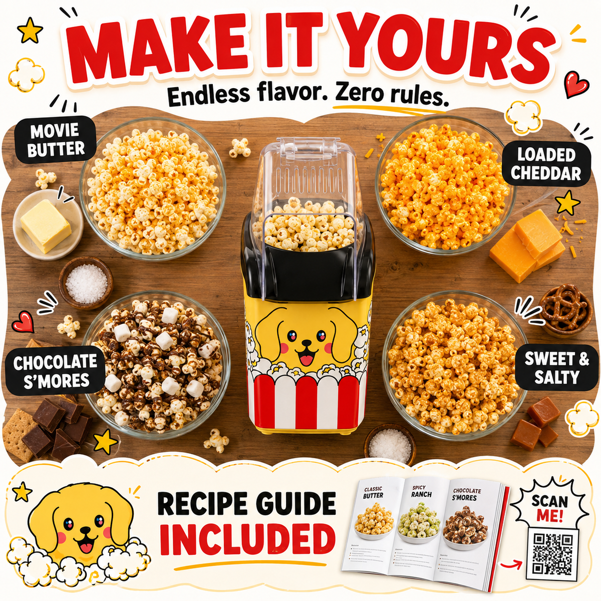 Pupcorn Hot Air Popcorn Maker