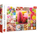 1000 Piece Jigsaw Puzzles, Candy, Collage, Sweets, Macaroons, Donuts, Adult Puzzles, Trefl 10469