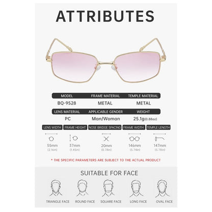 Fashion Full Metal Frame UV400 Sun Protection Outdoor Eyewear Sunglasses