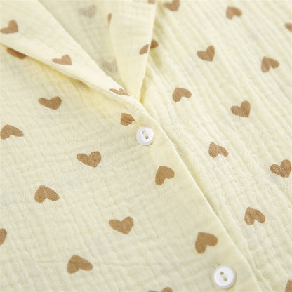 Patterned Long-Sleeve Lounge Pants Pajama Ensemble