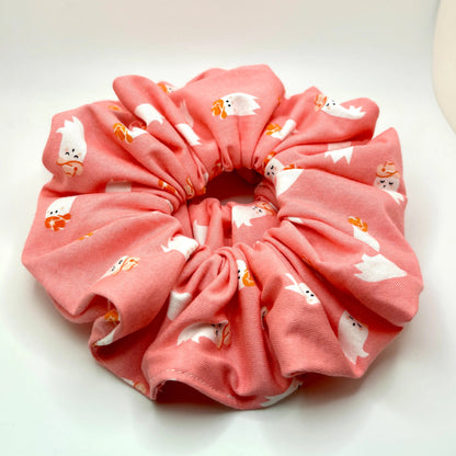 Pink Western Ghost Halloween Scrunchie