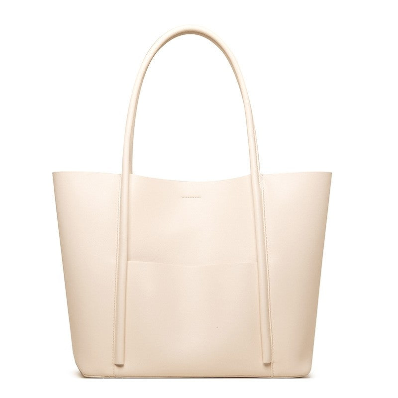 High Capacity Minimalist Genuine Leather Shoulder Bag