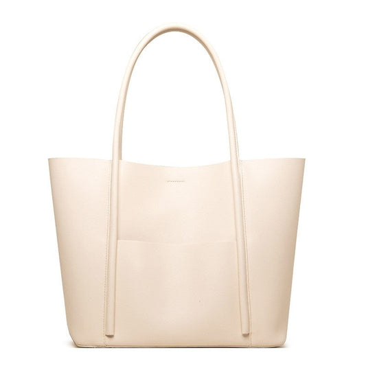 High Capacity Minimalist Genuine Leather Shoulder Bag