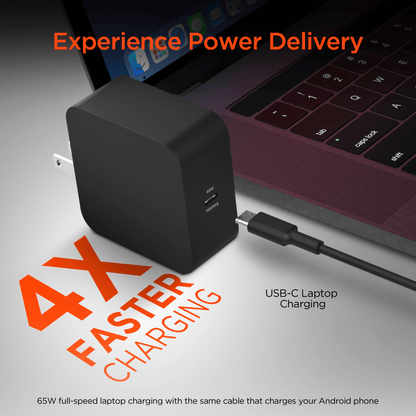 HyperGear SpeedBoost 65W USB-C PD Laptop Wall Charger with PPS