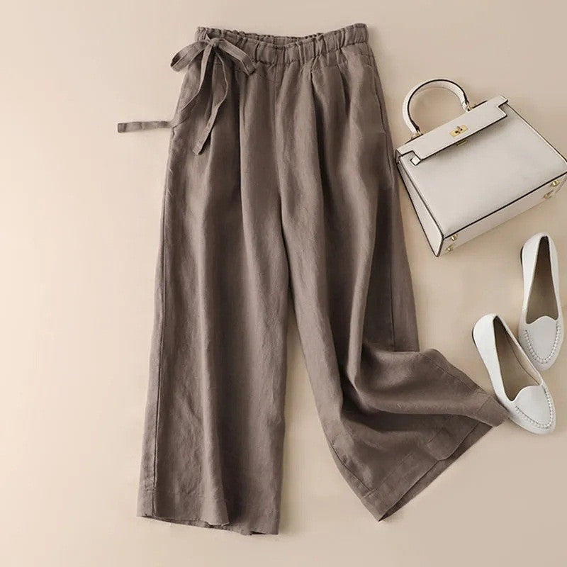 Sure! Here is an optimized title for your clothing product in English:

"Chic High-Waisted Wide-Leg Cro
