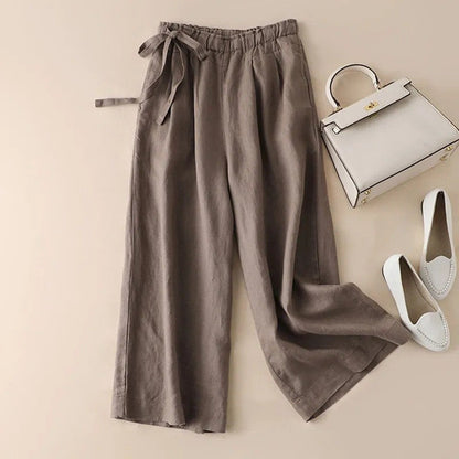Sure! Here is an optimized title for your clothing product in English:

"Chic High-Waisted Wide-Leg Cro