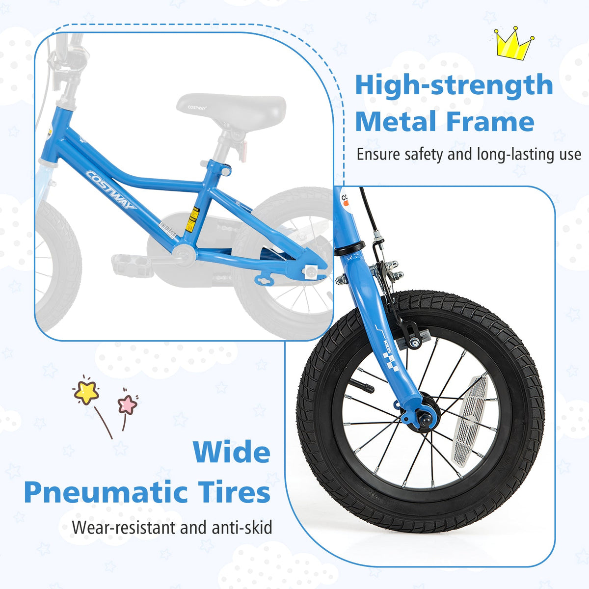 14 Inch Kids Bike with Removable Training Wheels for Aged 3-5 Years Old