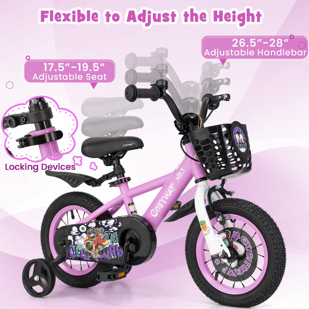 14 Inch Kids Bike for 3-5 Years Old Sport Bicycle with Adjustable Handlebar and Saddle-14 inches