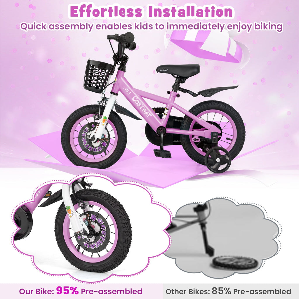 14 Inch Kids Bike for 3-5 Years Old Sport Bicycle with Adjustable Handlebar and Saddle-14 inches