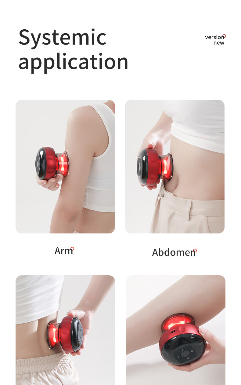 Cupping Massage Device – 6 Suction Modes, Red Light Therapy, 1200mAh, Rechargeable
