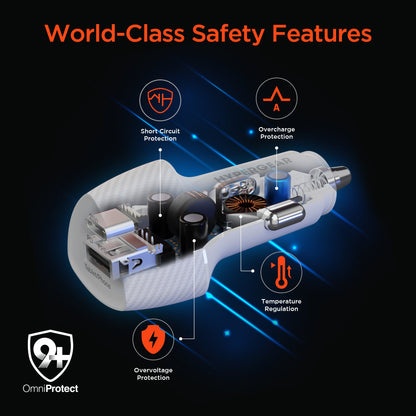 HyperGear SpeedBoost 25W PD Lightning Car Kit w Fast-Charging Tech