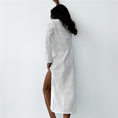Hollow Out Split Elegant Fashion Dress