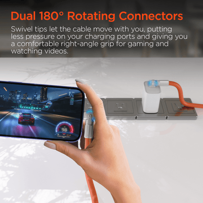 HyperGear Chunky180° 100W USB-C to USB-C Rugged Fast Charge Cable 12ft