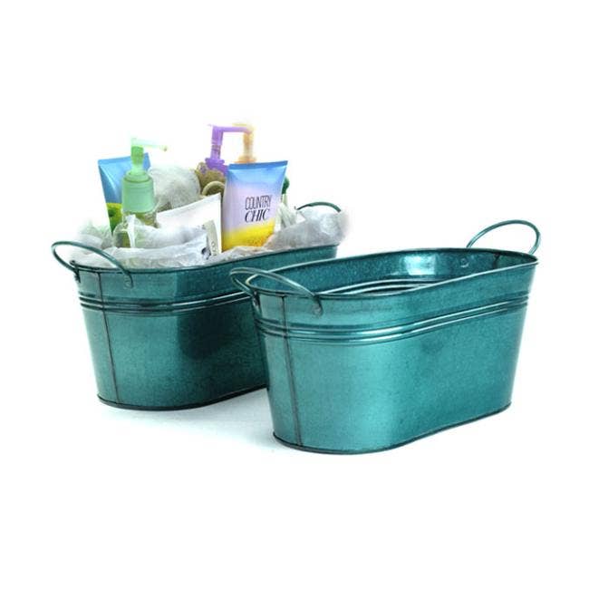 12 inch Tin Oval Tub- Multiple finishes