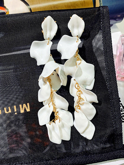 Trendy Tasseled Acrylic Earrings 闂傚倷鑳堕崑銊╁磿婵犳艾绠紒瀣垫厂shionable Accessories for Women