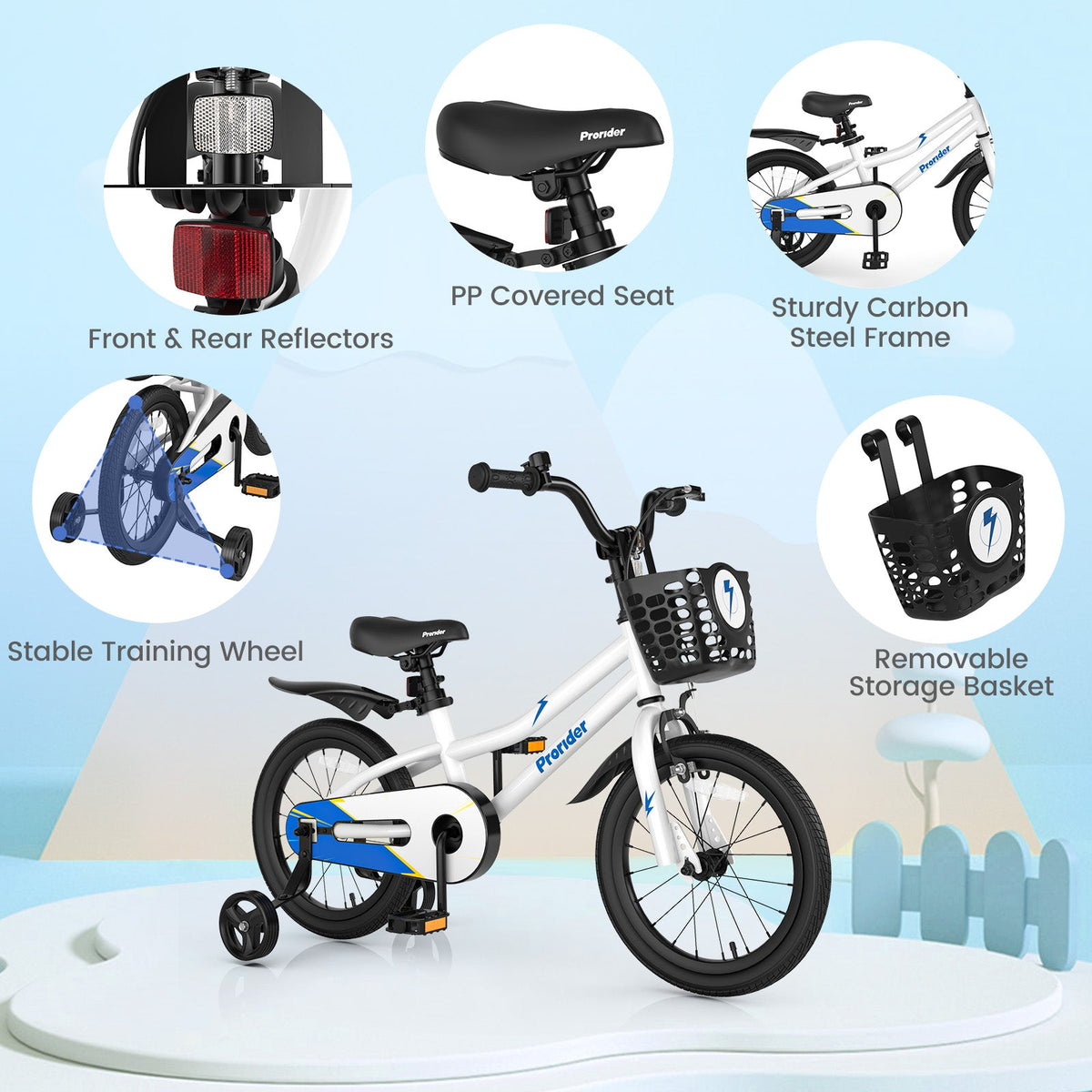 16 Inch Kids Bike with Removable Training Wheels