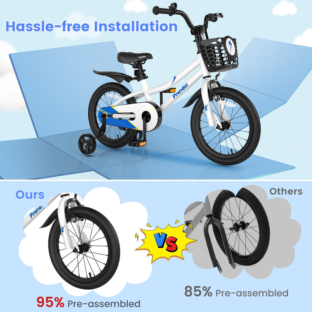 16 Inch Kids Bike with Removable Training Wheels
