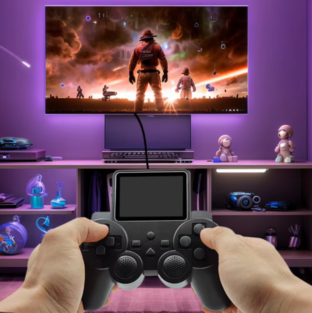Mini Handheld Video Game Console – 520 Built-In Retro Games, Handheld Controller with AV Output