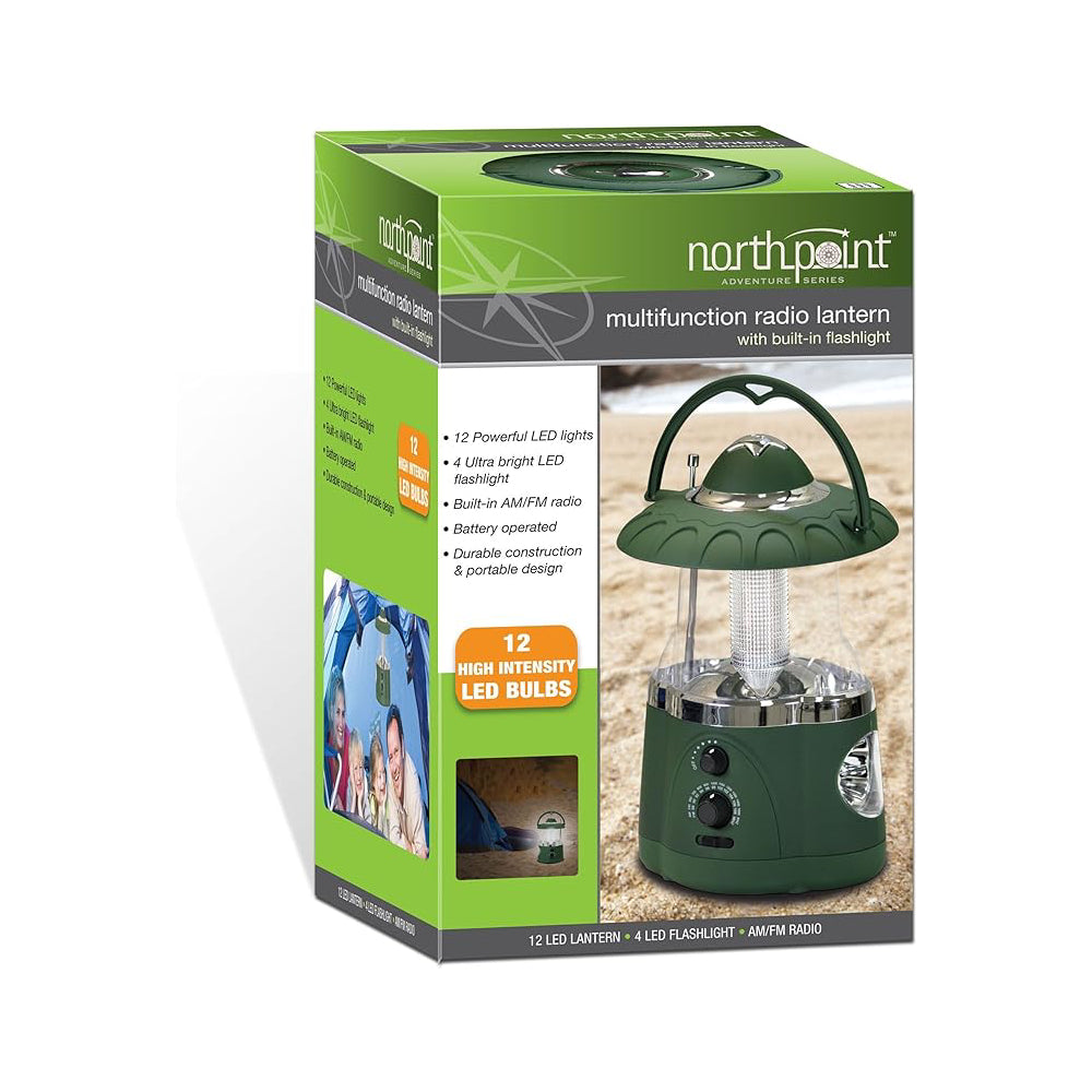 North Point Multifunction Lantern & Flashlight with Built-in AM/FM Radio