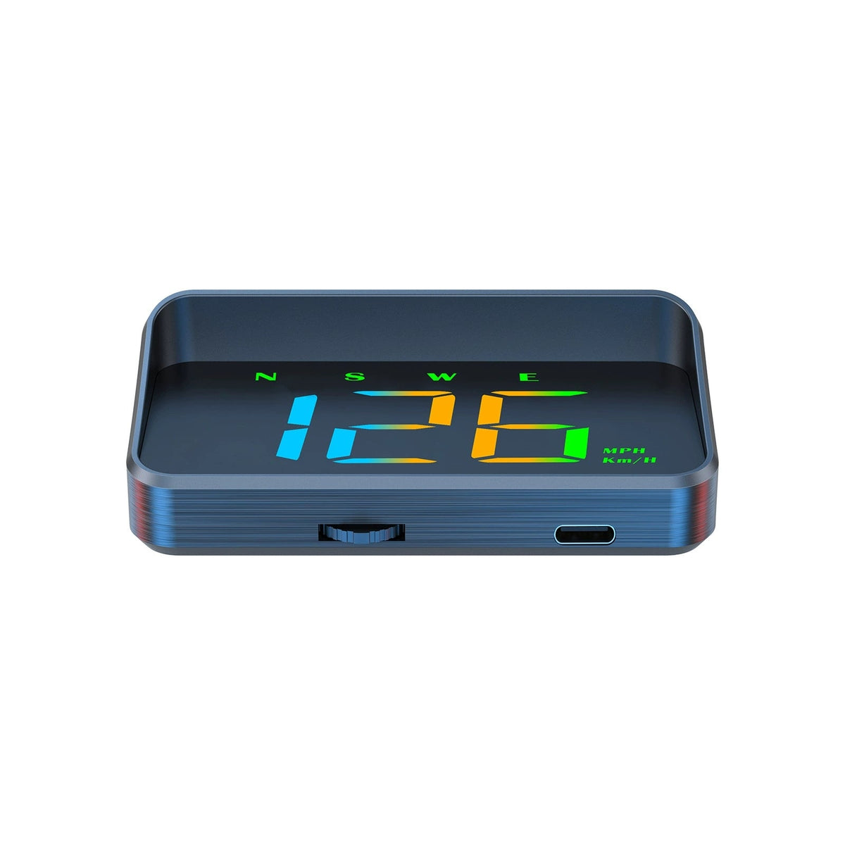 GPS Head-Up Speedometer Display with Large Font, Auto Brightness & MPH Speed Unit (Type-C Powered)