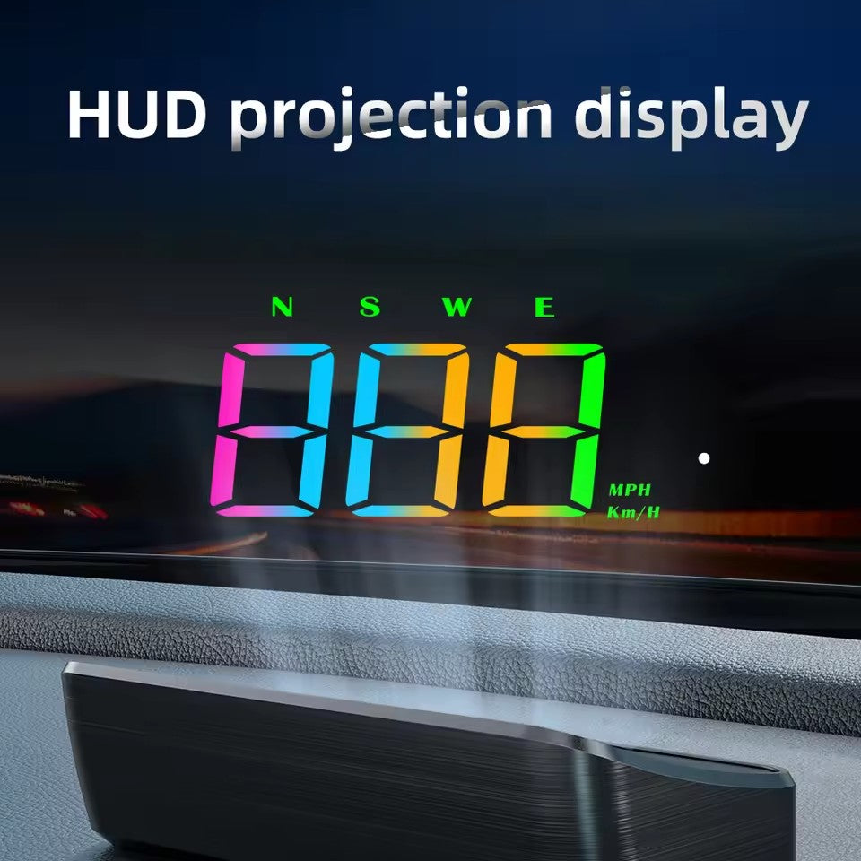 GPS Head-Up Speedometer Display with Large Font, Auto Brightness & MPH Speed Unit (Type-C Powered)