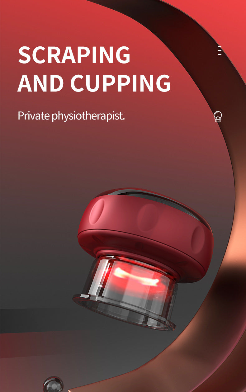 Cupping Massage Device – 6 Suction Modes, Red Light Therapy, 1200mAh, Rechargeable