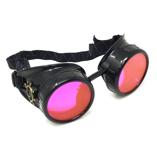 Mad Scientist Goggles – Cosplay Eyewear - orange, pink, green lenses