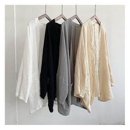 Cozy Relaxed-Fit Oversized Solid Cardigan