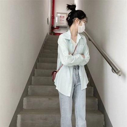 Stylish and Versatile Solid Color Sun Protection Cardigan