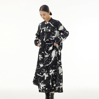 Vintage-Inspired Printed A-Line Dress