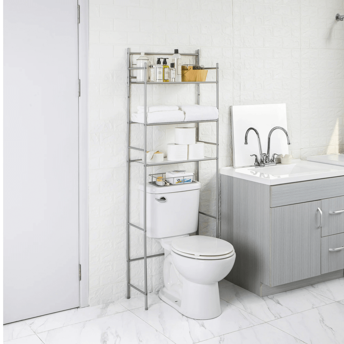 Mainstays 3-Shelf Over-the-Toilet Steel Storage Rack