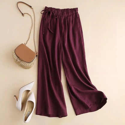 Sure! Here is an optimized title for your clothing product in English:

"Chic High-Waisted Wide-Leg Cro