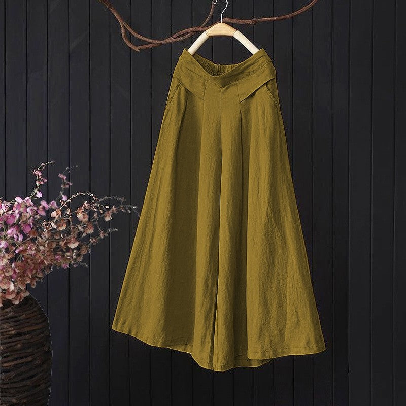 High-Waisted Flowy Culottes