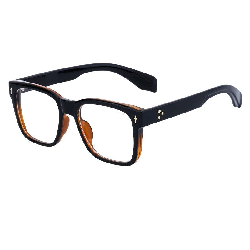 Men's Fashion Square Frame Plain Sunglasses