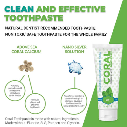 Nano Silver Mint Toothpaste 4 Pack