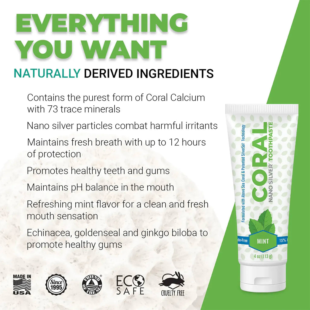 Nano Silver Mint Toothpaste 4 Pack