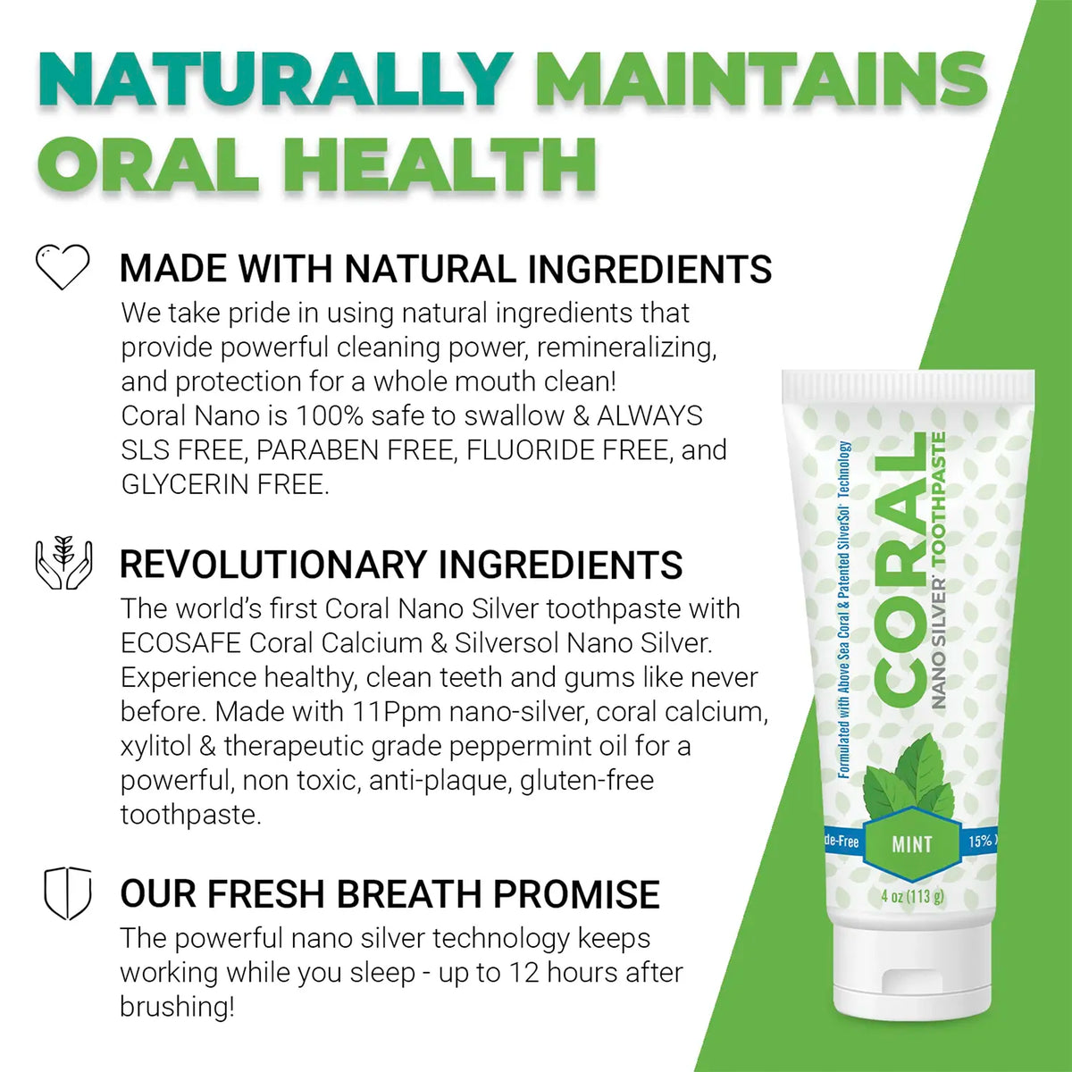 Nano Silver Mint Toothpaste 4 Pack