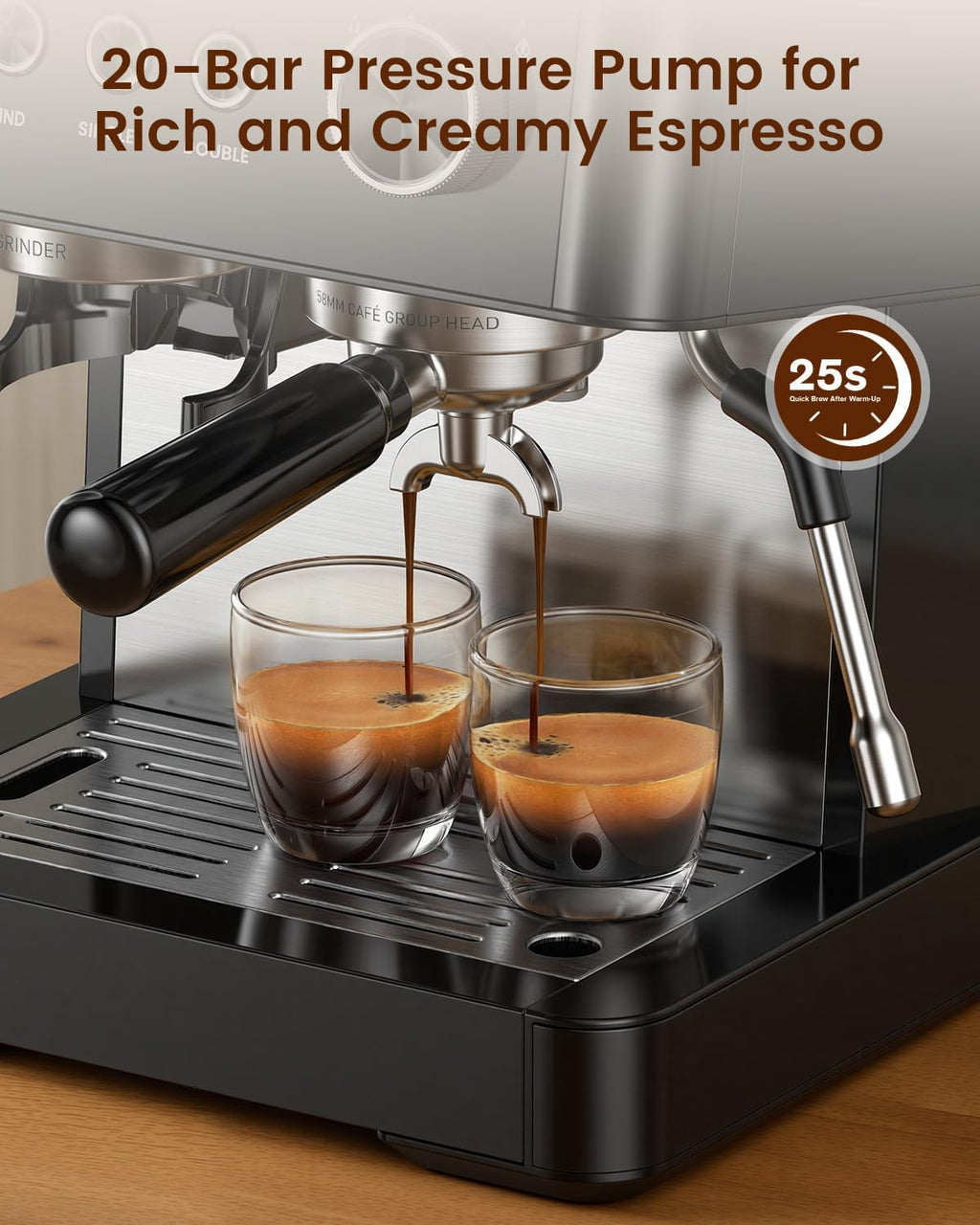 20 Bar Espresso Machines with Grinde CM8031