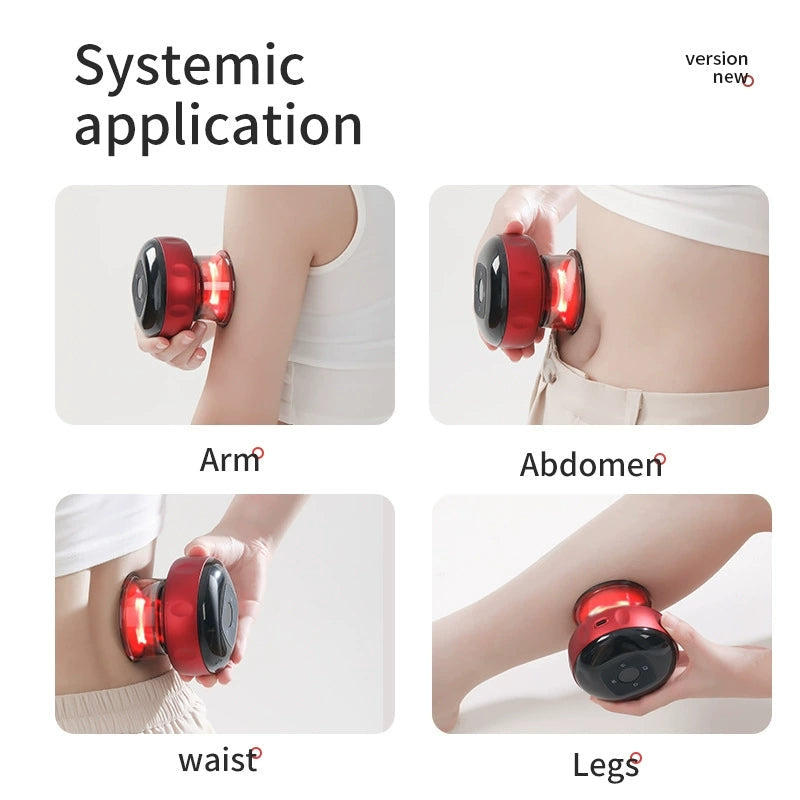 Cupping Massage Device – 6 Suction Modes, Red Light Therapy, 1200mAh, Rechargeable