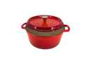 Red Enameled Cast Iron Dutch Oven Pot with Lid | Oven Safe | Heavy Duty