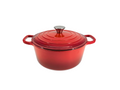 Enameled Cast Iron Dutch Oven with Lid - Self-Basting, Nonstick Interior, Red