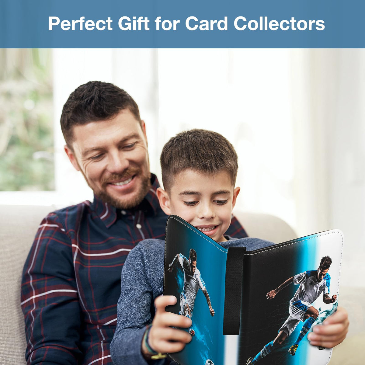 Trading Card Binder 400 Cards 50 Pages – 4 Pocket Zipper Album Organizer