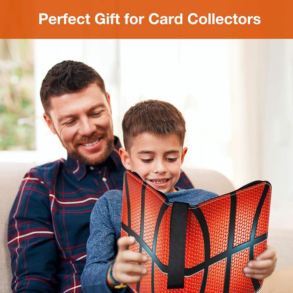 Trading Card Binder 400 Cards 50 Pages – 4 Pocket Zipper Album Organizer