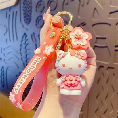 Sakura Cartoon Cat Large Keychain Pendant