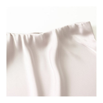 High-Waisted Satin Mermaid Midi Skirt with Draped Slit