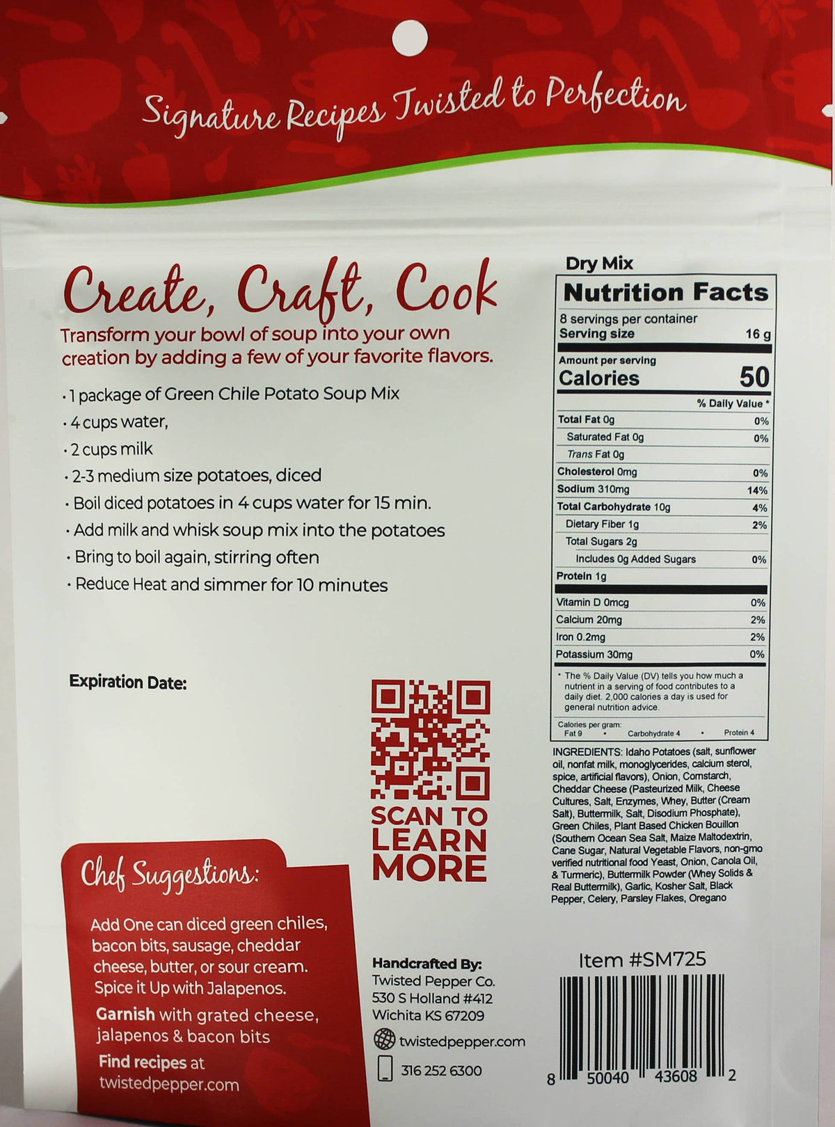 Green Chile Potato Soup Mix