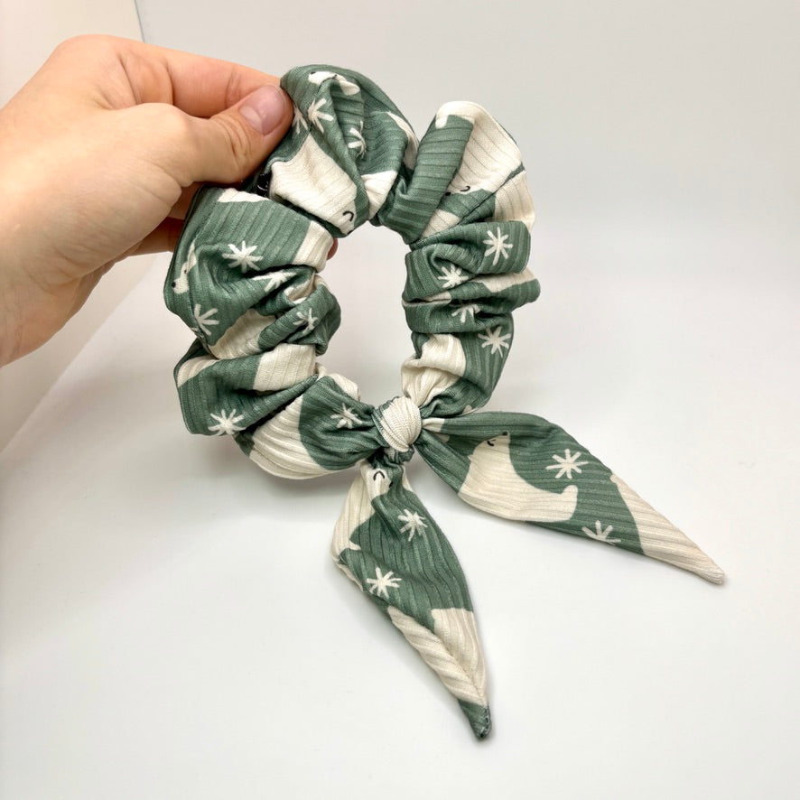 Mini Snowflake Polar Bear Tie Scrunchie