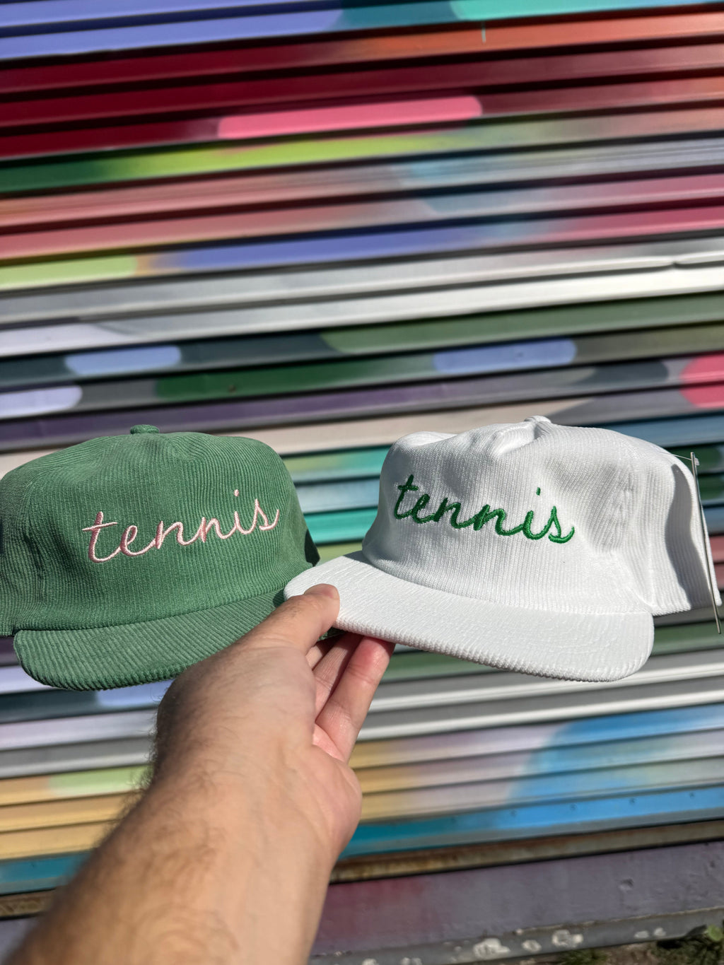 Tennis Cursive Corduroy Hat