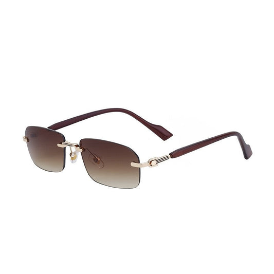 Frameless Square UV400 Sun Protection Fashion Outdoor Sunglasses