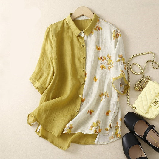 Floral Patchwork Vintage Shirt